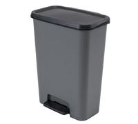 Curver Poubelle Compatta 23+23 L 49,6×29,4×62 cm Gris 17210792