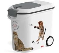 CURVER Conteneur à croquettes pour chat avec roulettes 12 kg - 35L - Love Pets