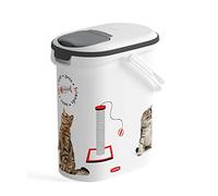 CURVER Conteneur à Croquettes Pour Chat - 4kg / 10L - Rangement Hermétique Anti-Odeurs pour Nourriture pour Chats - Conteneur avec poignée de Transport - 19 x 30 x 35 cm - Blanc