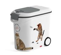 CURVER Conteneur à croquettes pour chat avec roulettes 12 kg - 35L - Love Pets