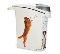 CURVER Conteneur à Croquettes Pour Chien - 10kg / 23L - Grand Rangement Hermétique Anti-Odeurs pour Nourriture pour Chiens - avec Poignées de Déplacement - 23 x 50 x 50 cm - Blanc