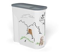 Curver Conteneur à Croquettes pour Chien - 2,5kg - 6L - Rangement Hermétique Anti-Odeurs pour Nourriture pour Chiens - Conteneur avec poignée de Transport - 19 x 30 x 35 cm - Blanc