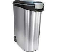 Curver Mangeoire 20kg I 54L Métal, Noir/Argent, 49,3 x 27,8 x 60,5 cm, 1 pièce (Lot de 1)