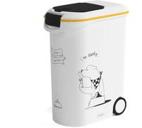 CURVER Conteneur à croquettes pour chien à roulettes 20 kg - 54L - Le diner et servi