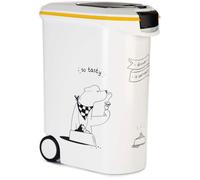 CURVER Conteneur a croquettes pour chien a roulettes 20 kg - 54L - Le diner et servi