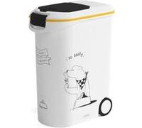 CURVER Conteneur a croquettes pour chien a roulettes 20 kg 54L Le diner et servi