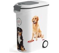 CURVER Conteneur à croquettes pour chien avec roulettes 20 kg - 54L - Love Pets