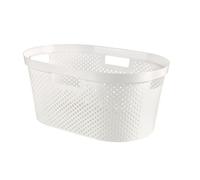Curver Panier à linge Infinity 40 L Blanc 58,5 x 38 x 26,5 cm Plastique recyclé