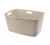 Curver Panier à linge SOFTEX 45 L – 39,7 x 59,4 x 27,4 cm – Beige 00572-Z67