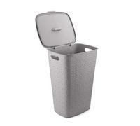 Curver Panier à linge Softex 56 L, grand couvercle, empilable, 70% recyclé