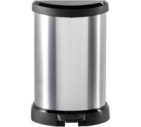 Curver DECO Bin 240568 Poubelle 15 l (l x H x P) 303 x 448 x 268 mm argent, noir 1 pc(s)