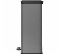 Curver DECO BIN Poubelle à Pédale Rectangulaire 65 L Anthracite