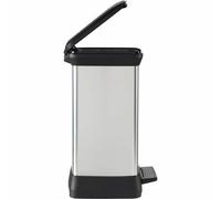 Curver DECO BIN Poubelle rectangulaire 30 L Gris Métallisé
