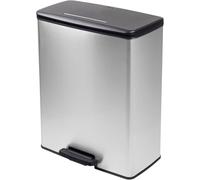 Curver Poubelle Deco Bin Slim 254610 65 L argent, noir 480 x 615 x 280 mm 1 pièce
