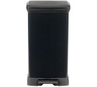 Decobin Poubelle A Pédale Rectangulaire - 50 L - Noir Carbone