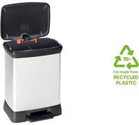 CURVER POUBELLE DECO RECTANGULAR DUO 10+18L , 39x29x50,5 cm, 80% matière recyclée