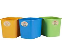 CURVER Eco Ensemble de 3 poubelles du système de tri sélectif des déchets, 10 l chacune, pour papier verre et plastique, poubelle en plastique
