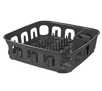 Curver Egouttoir Essentials Carré 12 Assiettes - 39,1 x 39,1 x 10,9 cm - Gris Anthracite