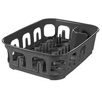 Curver Essentials Égouttoir à vaisselle rectangulaire pour ustensiles de cuisine Gris foncé