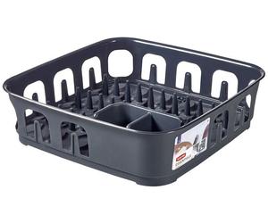 CURVER ESSENTIALS Egouttoir vaisselle carré 10,9 x 39,1 x 39,1 cm, anthracite 00742-308
