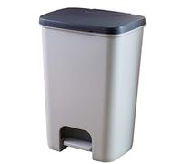 CURVER ESSENTIALS 20L Poubelle a pédale, anthracite/argenté 00759-686
