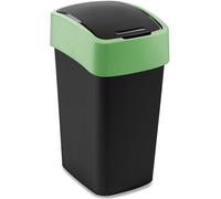 CURVER FLIP BIN 25L Poubelle 47 x 26 x 34 cm noir/vert 02171-847