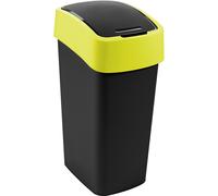 CURVER FLIP BIN 45L Poubelle 65,3 x 29,4 x 37,6 cm noir/jaune 02172-E64