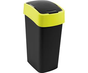 CURVER FLIP BIN 45L Poubelle 65,3 x 29,4 x 37,6 cm noir/jaune 02172-E64