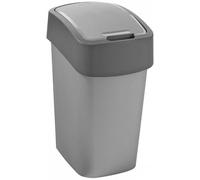 CURVER FLIP BIN 9L Poubelle 35 x 18,9 x 23,5 cm argenté/gris 02170-686