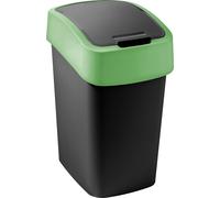 CURVER FLIP BIN 9L Poubelle 35 x 18,9 x 23,5 cm noir/vert 02170-847