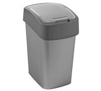 CURVER FLIP BIN 25L Poubelle 47 x 26 x 34 cm, argenté/gris 02171-686