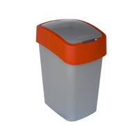 CURVER FLIP BIN 25L Poubelle 47 x 26 x 34 cm argenté/rouge 02171-547