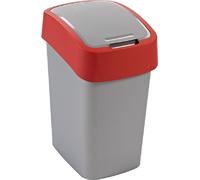 CURVER Poubelle FLIP BIN 50 l argent/rouge