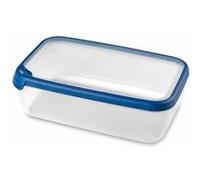CURVER Boîte alimentaire rectangulaire multi usage 4L en polypropylène 100% recyclé, 30x20x9,4 cm, Adapté au Micro-Ondes, Lave-Vaisselle, Congélateur- bleu, pour la cuisine