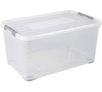 Curver 243857 Boîte de rangement HANDY empilable (L x l x H) 800 x 500 x 390 mm transparent, argent