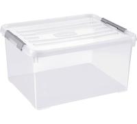 Curver 243813 Boîte de rangement HANDY empilable (L x l x H) 490 x 390 x 250 mm transparent, argent