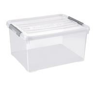 Curver 243813 Boîte de rangement HANDY empilable (L x l x H) 490 x 390 x 250 mm transparent, argent 1 pc(s)
