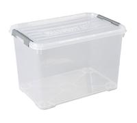 CURVER | HANDY PLUS 65L CLIPS GRIS, Rangement, Transparent, 60 x 40 x 38,8 cm