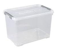 CURVER HANDY PLUS 65L CLIPS GRIS, Rangement, Transparent, 60 x 40 x 38,8 cm Neutre G