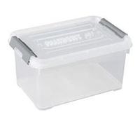 Curver 243803 Boîte de rangement HANDY empilable (L x l x H) 294 x 194 x 150 mm transparent, argent