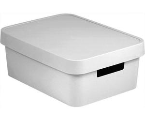 CURVER INFINITY 11L Bac de rangement avec couvercle 36 x 14 x 27 cm blanc 04752-N23