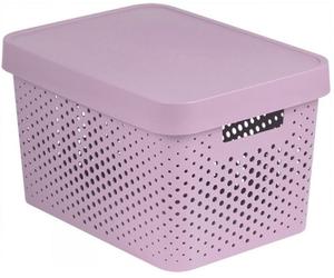 CURVER INFINITY 17L Bac de rangement avec couvercle 36 x 22 x 27 cm rose 04742-X51