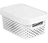 Curver INFINITY Boîte de rangement avec couvercle et motif ajouré, 4,5 l, blanc