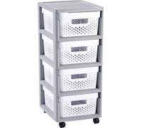 CURVER INFINITY 4x11L Tour a tiroirs 36 x 30 x 69 cm blanc 04356-Y36