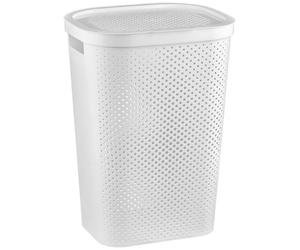 CURVER INFINITY DOTS 59L Coffre a linge 43,7 x 60,2 x 35,1 cm, blanc 04754-N23