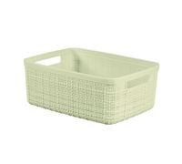 Curver Juliet Corbeille en jute 100% plastique recyclé, rectangulaire, 5 l, blanc cassé, S