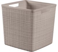 CURVER JUTE 17L Paniere recyclée 28 x 28 x 27 cm, taupe 01906-382