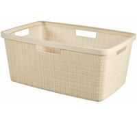 Curver – Panier à linge JUTE 46 L – 59 x 39 x 26 cm – Beige – 08091-885