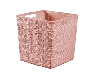 CURVER Jute Box De Rangement Rose Dawn Cube 17L 27,9X27,9Xh27Cm