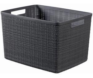 CURVER JUTE L 20L Paniere recy 36 x 28 x 23 cm, gris foncé 01907-G44